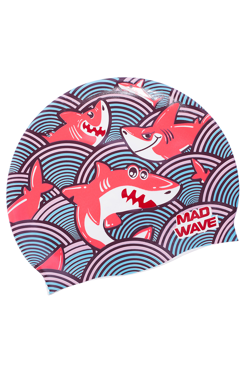 Шапочка для плавания Mad Wave Sharky